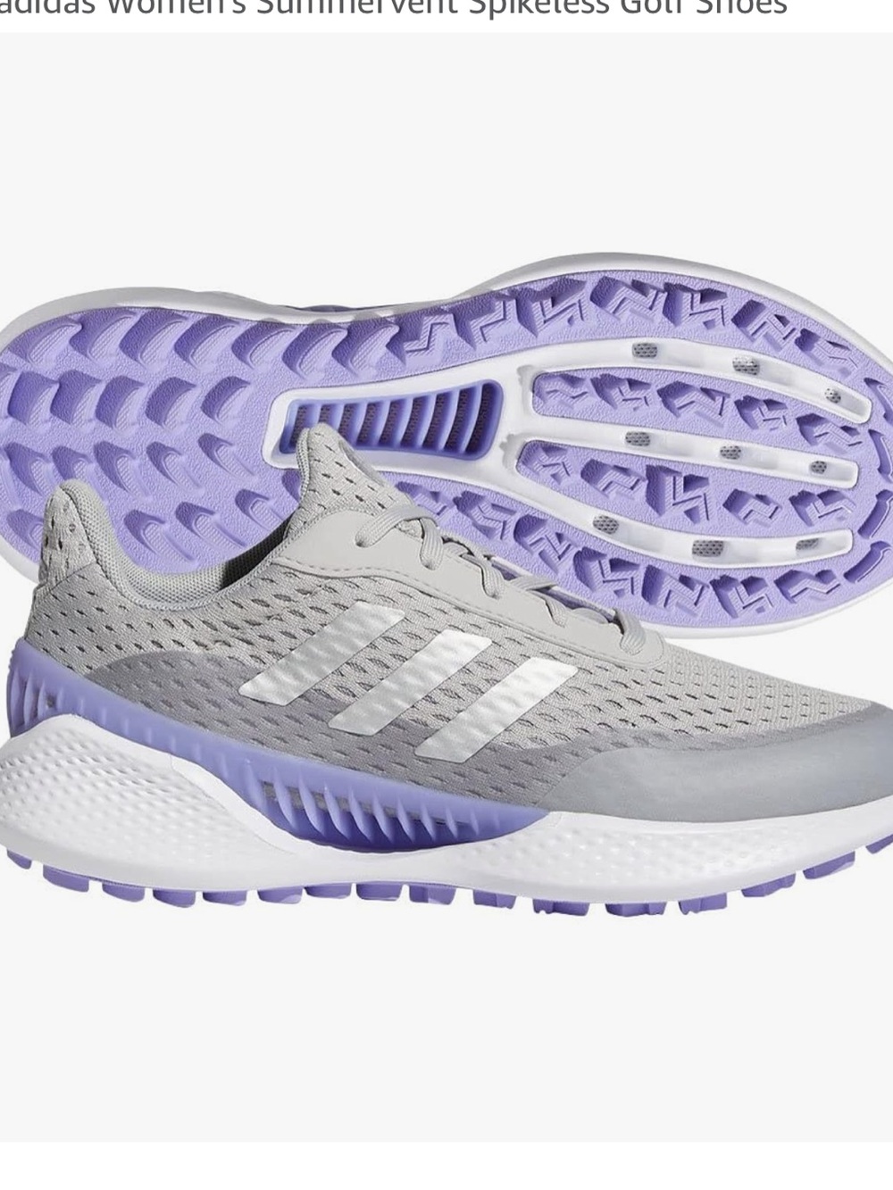 Adidas Women's Grey & Lavender Spike ess Golf Shoes